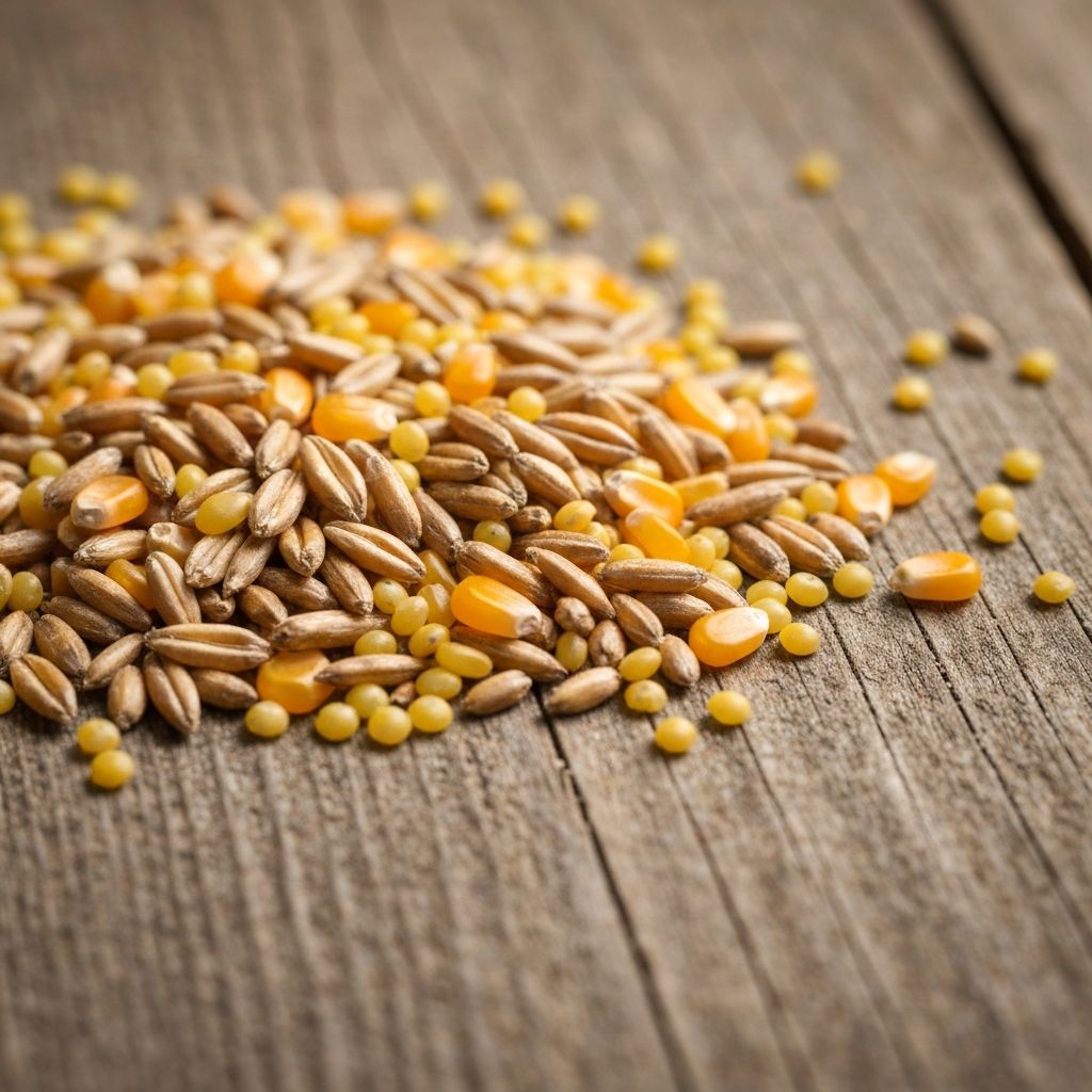 Organic grain feed for our poultry